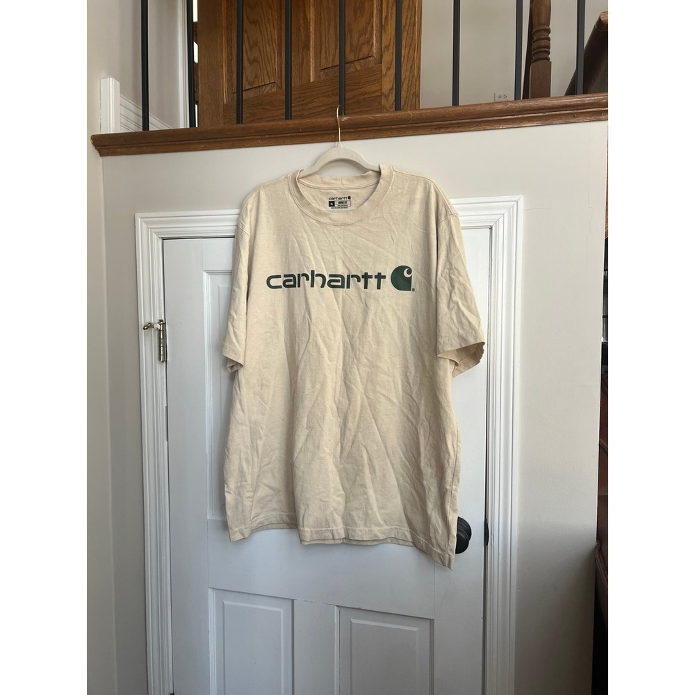 Carhartt Loose Fit Heavyweight Short-Sleeve Graphic T-Shirt in oat milk Mens XL